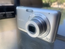 Sony Cyber-shot DSC-W310 12.1MP Digital Camera Silver w/Charger Battery Box