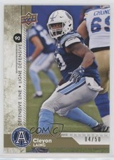 2018 Upper Deck CFL Gold 4/50 Cleyon Laing #186 z5t
