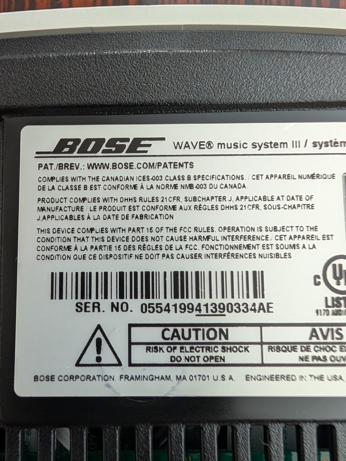 Bose Wave Music System III CD AM/FM W/ 3 CD Changer & Remote Control