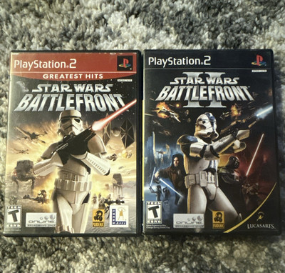 PlayStation Star Wars Battlefront & Battlefront II Game Lot for Sony PS2