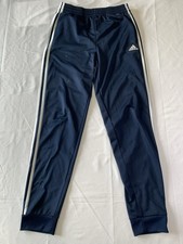 Adidas Boys Blue Athletic Pants XL 18/20 27  Stretch Waist 29  Inseam Pockets