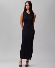 Calvin Klein Women's Dress Sz L Ribbed Maxi