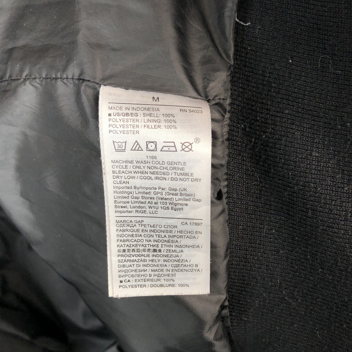 Used GAP Check Pattern Padded Puffer Jacket Men's… - image 5