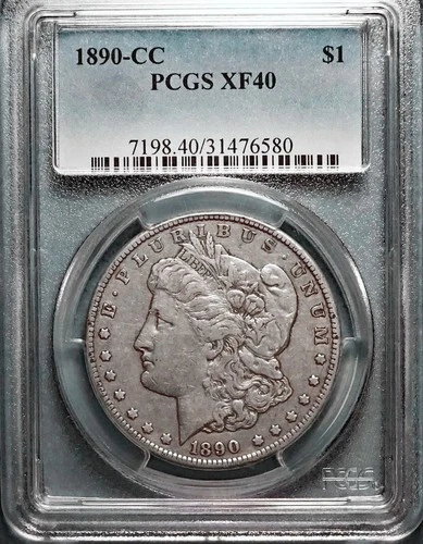 1890-CC MORGAN DOLLAR/ PCGS XF40/Carson City Mint/nice vintage coin/free ship