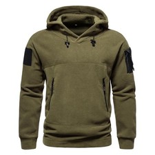 Men's Military Tactical Hoodies Autumn Winter Fleece Sweatshirt Hooded Pullover