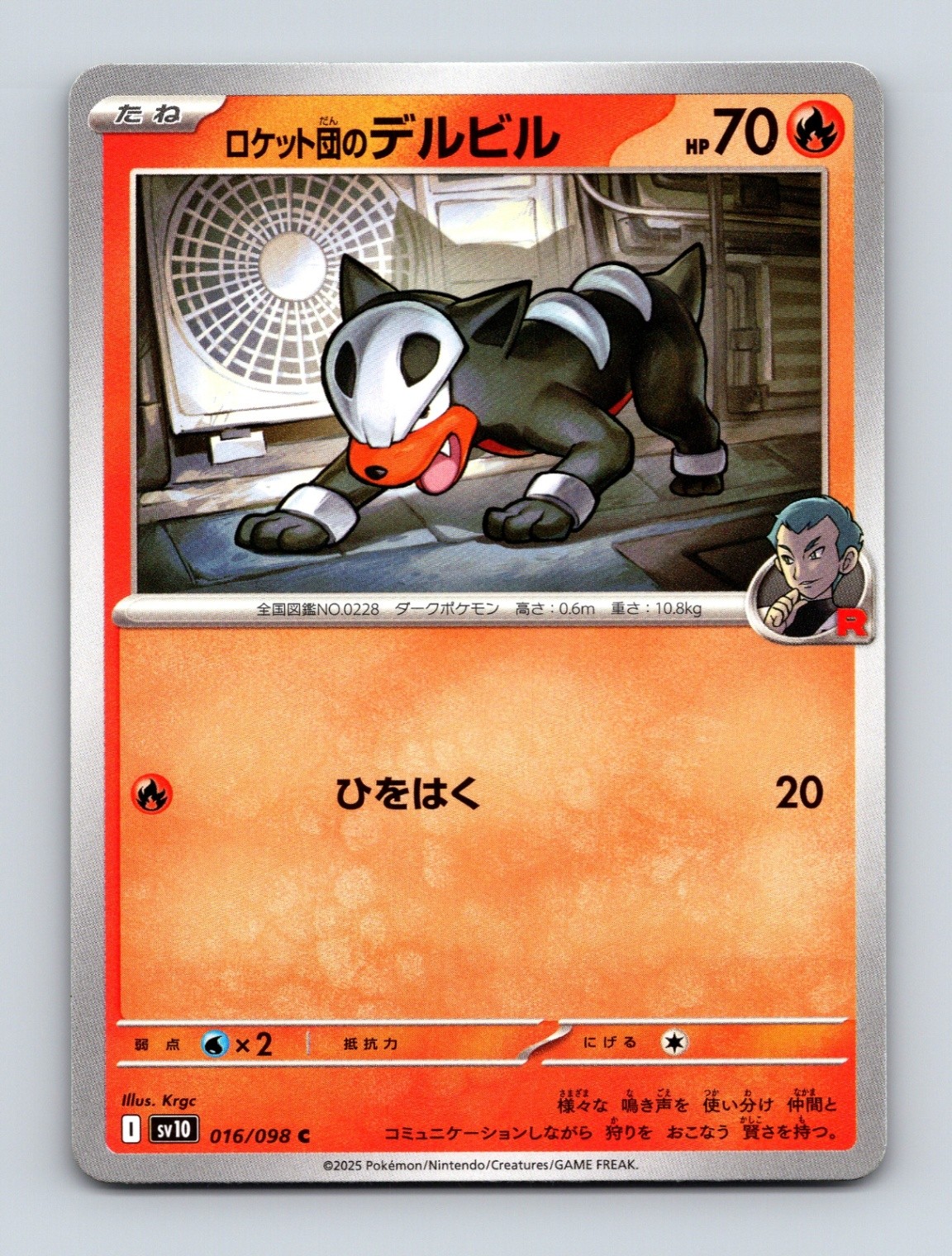 Team Rocket's Houndour - Glory of Team Rocket 016/098 - NM - Japanese Pokémon