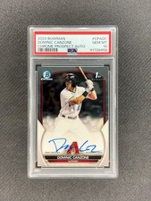 DOMINIC CANZONE 2023 Bowman Chrome Prospect First Rookie Auto PSA 10