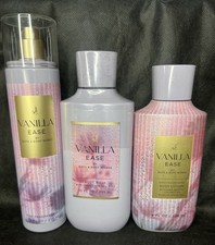 Bath  Body Works Vanilla Ease Fine Fragrance Mist, Lotion,  Shower Gel