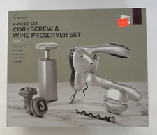 Rabbit 6 Piece Set Corkscrew & Wine Preserver Vacuum Pump Brand New