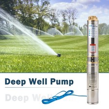 4" Deep Well Borehole Submersible Pump 370/550W Stainless Steel - Pool Well Pond