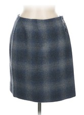 VTG Lauren Ralph Lauren Blue Plaid Wrap Skirt Western 8