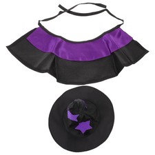 1 Set Vampire Cat Costume: Dog Witch Hat And Cloak Halloween Costume - Magical