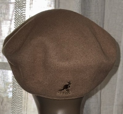 Kangol Seamless 100% Wool Cap Sz L Classic Color Camel Newsboy/Golf Unisex