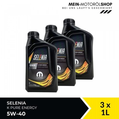 Selenia K Pure Energy 5W-40 Fiat 9.55535 S2 ACEA C3 Motoröl 3x1 Liter = 3 Liter