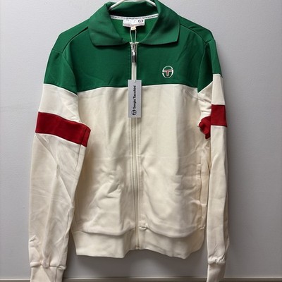 Sergio Tacchini Tomme Track Jacket Mens Small Cream/Green/Red