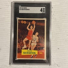 1957 Topps Basketball #13 Dolph Schayes SGC 4 Rookie RC HOF Syracuse Nats