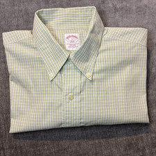 Brooks Brothers Men s Long Sleeve Shirt - Large - 346 - Non-iron Cotton - Green