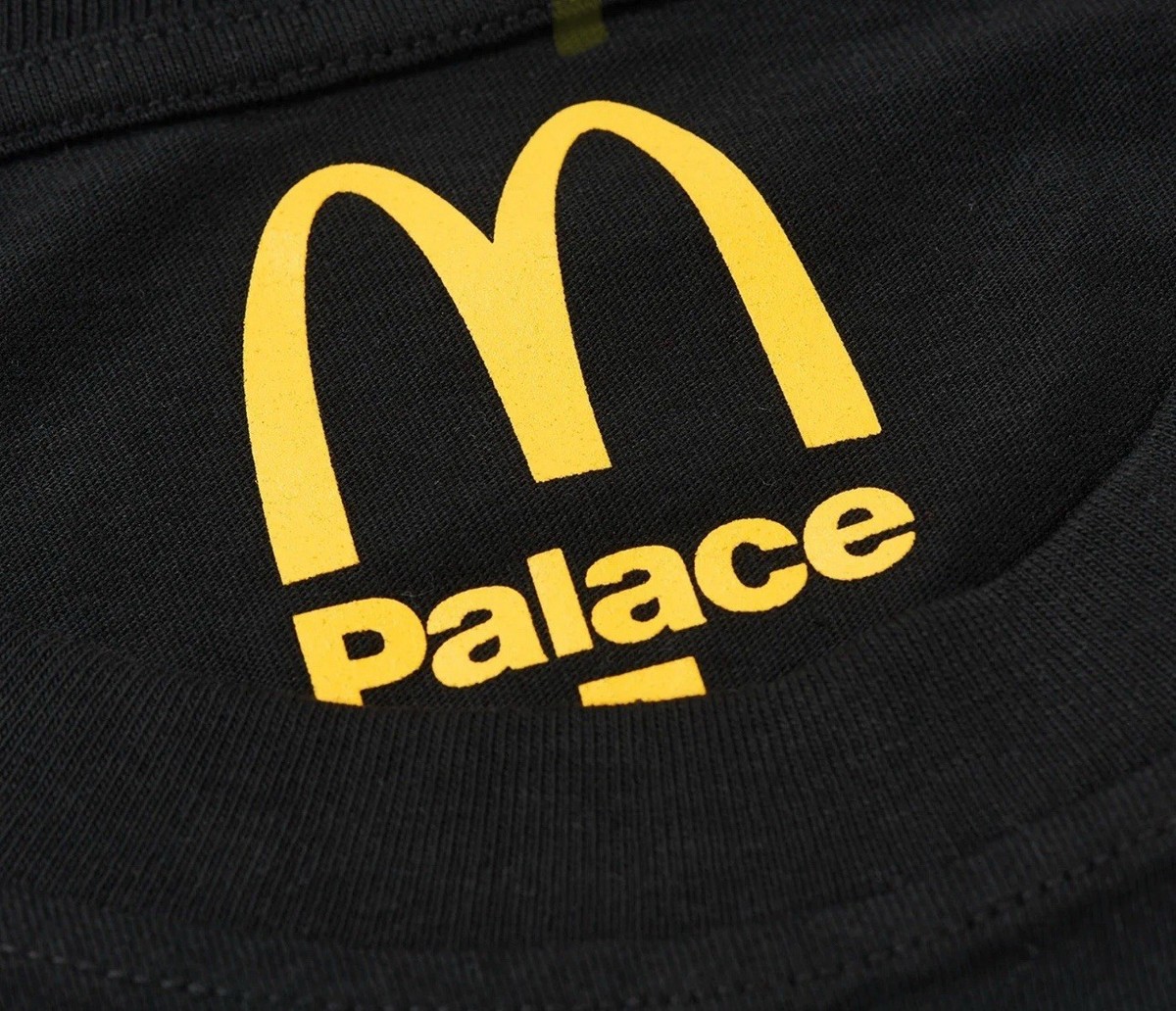 McDonald's x Palace Collab Medium T-Shirt, Black w/ Yellow 