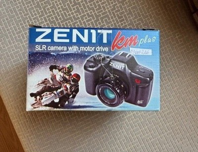 KMZ Zenit KM Plus 35mm Film SLR Camera MC Zenitar-K2 f2 50mm, Case