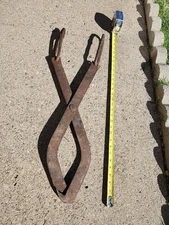 Vintage Antique Ice  Tongs Cast Iron 29” Tall Early Handmade Forged Steel