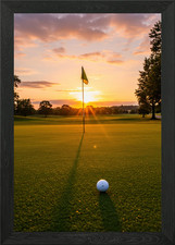 Golf Course Framed Wall Art Poster Canvas Print Picture