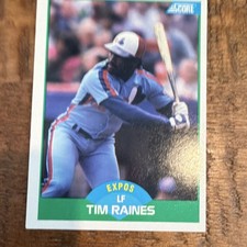 Score 1989 Tim Raines #40 Montreal Expos Baseball Card MLB