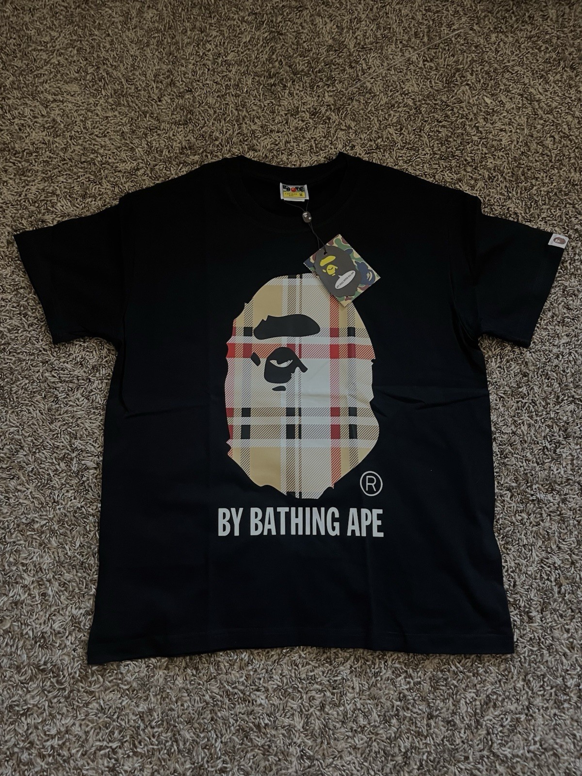 Bape Black/Brown T-Shirt Size Medium Streetwear Tee