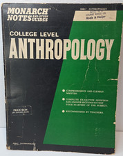 Anthropology Monarch Notes study guide, Beals & Hoijer's 1965 College Level PB