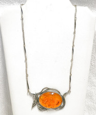 Silbercollier BERNSTEIN Amber 925 Silber -33,80g 57cm J.M.Design Top neuwertig