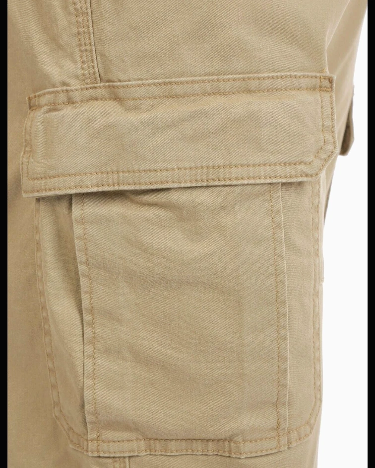 Wrangler Cargo Pants w/ Stretch CHOOSE SIZE Men's Straight Leg Elmwood Khaki Tan
