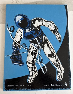 Vintage 11 Pcs. JUDY /INSTRUCTO COMPANY J506572 Space Walk Wooden Puzzle 1974
