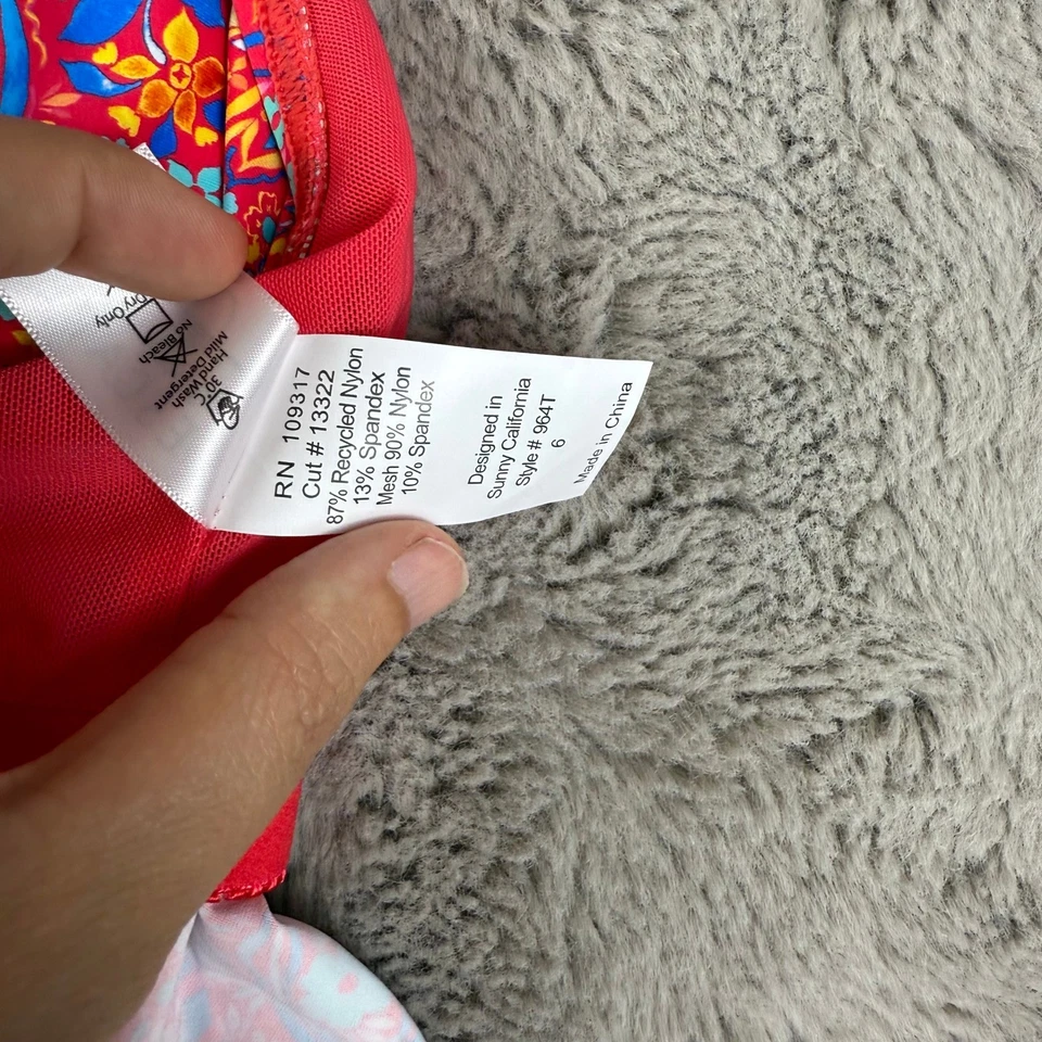 Top de natación Sunsets Rue Paisley Sadie Tankini estampado cachemir forrado talla 6 playa piscina Foto 4 de 4