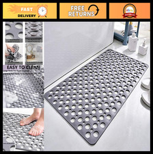 Non-Slip Shower Mat with Suction Cups Drain Holes, Easy Clean, Soft Washable