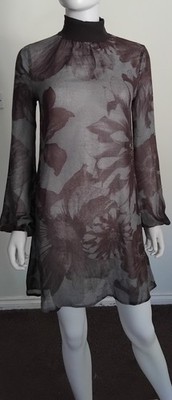 Vintage Benetton Floral Gaze Short Mini Dress | S | 90s Y2K