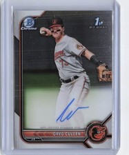 2022 Bowman Chrome - Prospect Autographs Greg Cullen #CPA-GC (AU, RC)