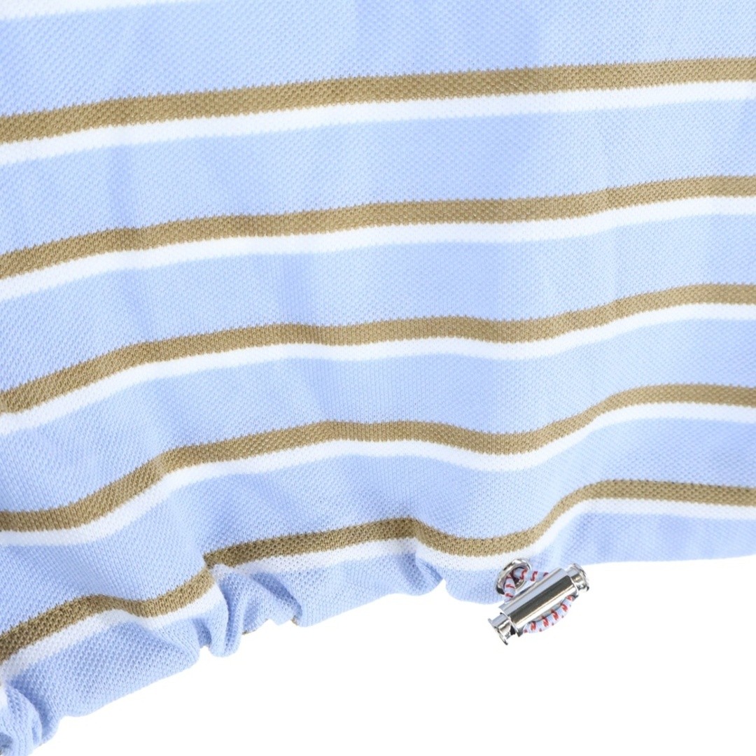 PRADA Cropped Striped Pique Polo Shirt Triangle Patch Cotton Short Sleeve Used a thumbnail 5