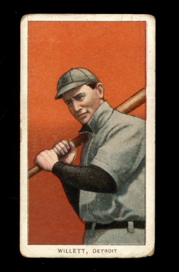 1909-11 T206 - Ed Willett Detroit 350 Subjects Back Batting RC GOOD+ NICE CARD