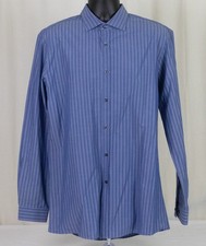 NWOT Hugo Boss Red Label "EndersonX" French Blue Geometric SHIRT 16.5 x 36