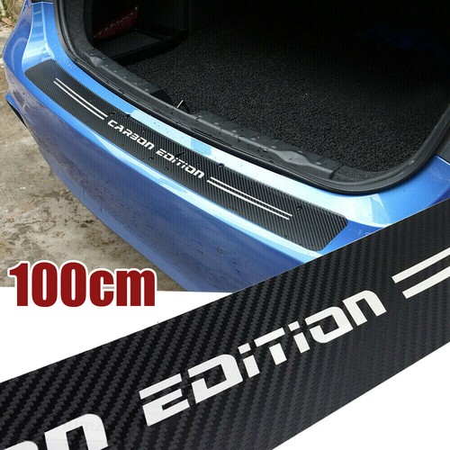 Car Accessories 4D Carbon Fiber Rear Trunk Bumper Guard Protector Trim Sticker - Picture 3 of 12