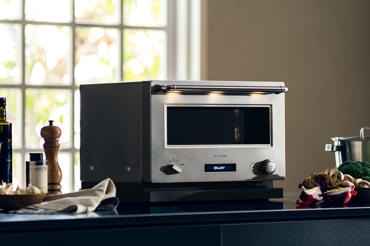 美品BALMUDA The Range su BALMUDA The Range K09A-SU 20L AC100V Microwave Oven Stainless