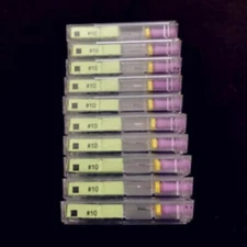 10 Packs Dental K-Files 25mm #10 Stainless Steel Endo Root Canal Hand Files