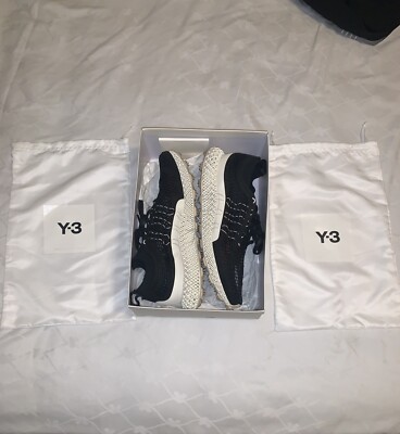 Adidas Y-3 Runner 4D Halo Black White Size 10.5