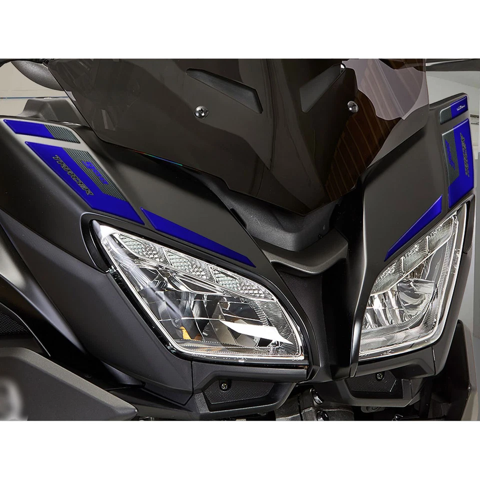 Adesivo 3D compatibile con Yamaha Tracer 900 2018 2020 Protezione Frontale Blu