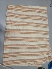 The Company Store "Orange/Brown Stripes" King Duvet 