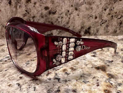 Dior Deep Red Sunglasses with Sparkling Embellishments CHRISTIAN DIOR Vintage 2000 main image 4