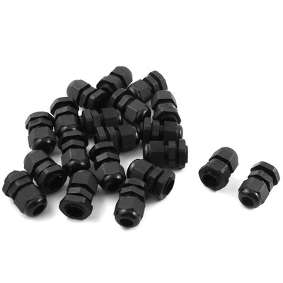 20Pcs Waterproof M16x1.5 4mm to 8mm Cable Range Gland Connector Black