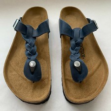 New w/o Box Birkenstock Gizeh Braided Navy Regular - Select Size