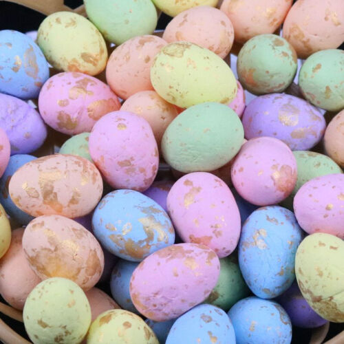 50Pcs Easter Mini Foam Colorful Bird Pigeon Eggs Children Gift Home Decorati S^3 - Photo 1/6