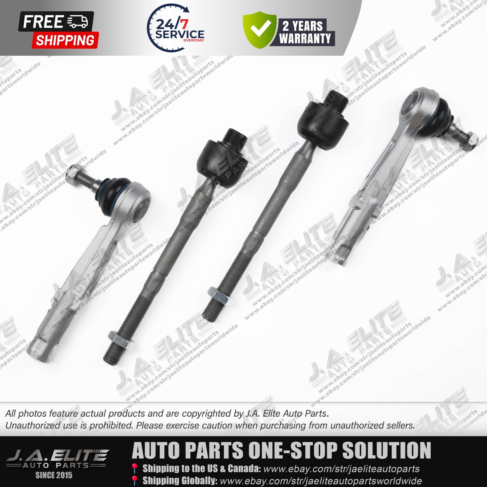 4pcs Left & Right Inner & Outer Tie Rod Kit fit Ferrari California 458 488