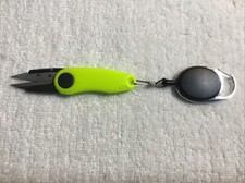 Fishing Mini Scissors Snips Line Cutter Foldable Extends 24” Retractable Lanyard